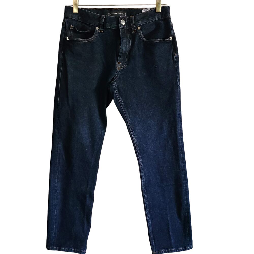 EVERLANE UNIFORM The Slim 4 Way Stretch Jean Dark Blue Wash Men's Size‎ 28*